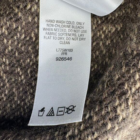 Cabela's Brown Neutral Minimalist Wool Knit Fishermen Sweater Womens Sz 2XL - Picture 7 of 7